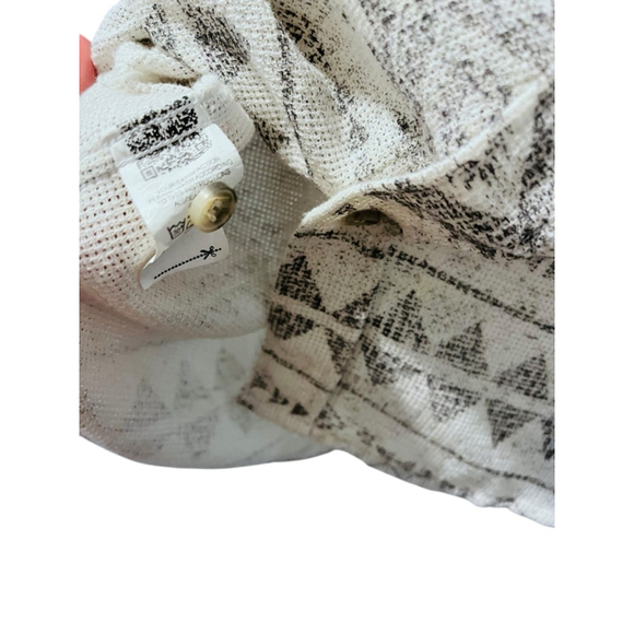 Emporio Armani Short Sleeve Button Down Casual Shirt Men's Size Large White Gray - Picture 4 of 6